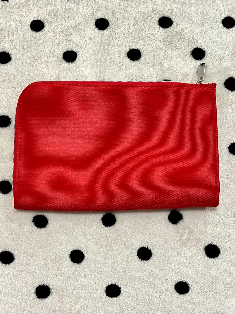 Authentic Christian Dior Beauty Canvas Logo Zip Pouch